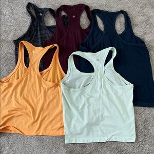 lululemon athletica Swiftly Women’s Racerback Tank - Multiple Colors - set of 5